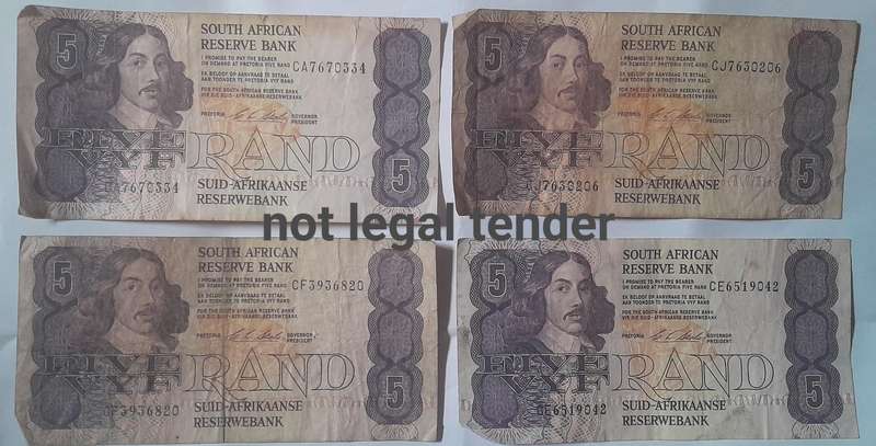 26 South African Bank notes - Your bid if for all
