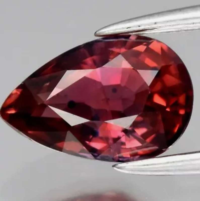 Stunning! 1.14ct Pear Cut Pinkish Orange Sapphire