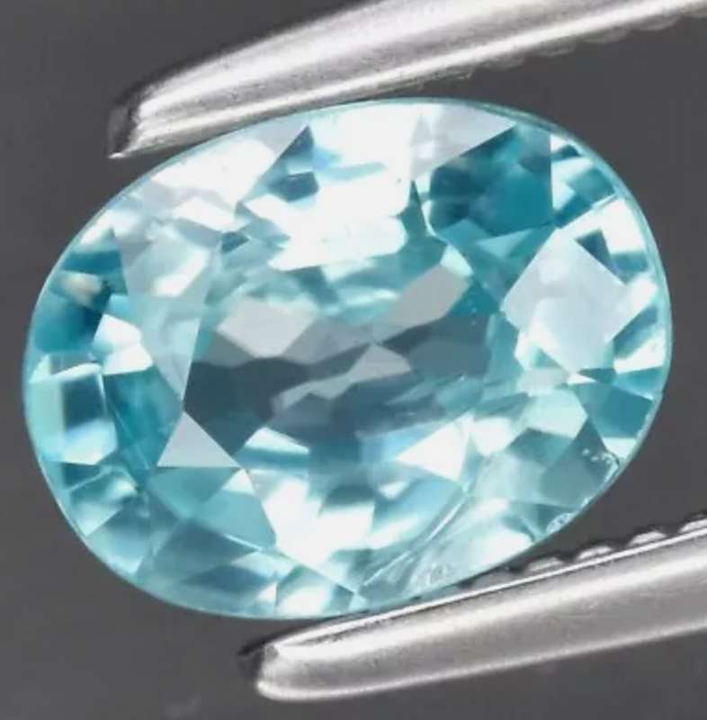 Beautiful! 6.x4.7mm Oval Cut Natural Blue Zircon
