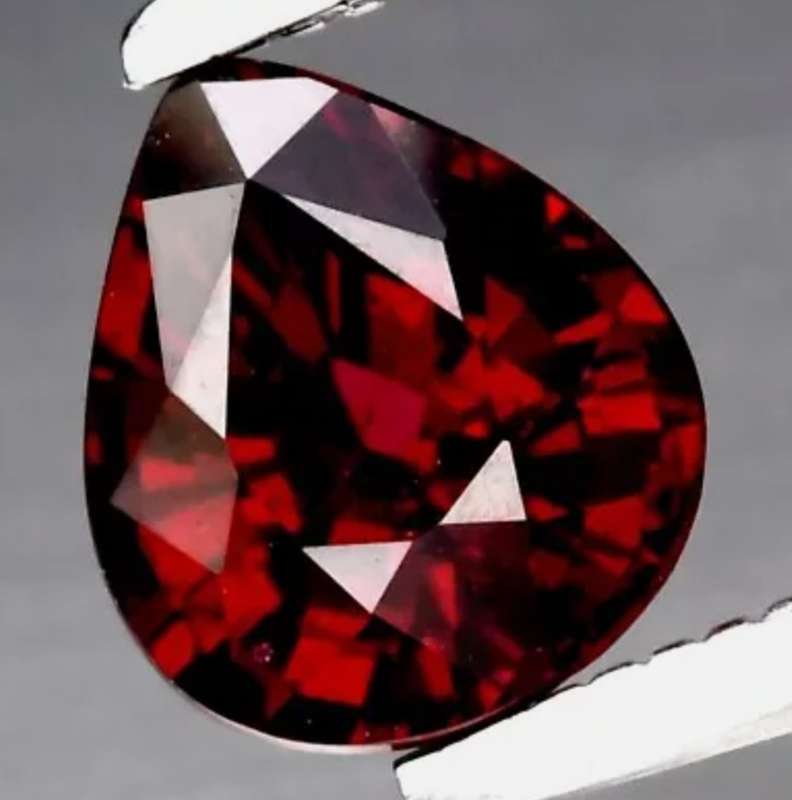 Stunning! Pear Cut Natural Red Rhodolite Garnet