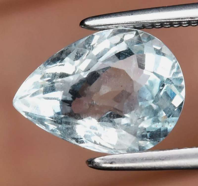 1.73ct 9.5x7.2mm Pear Natural Light Blue Aquamarine