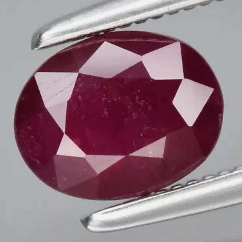 Beautiful 6.3x5mm Natural Oval Cut Red Ruby