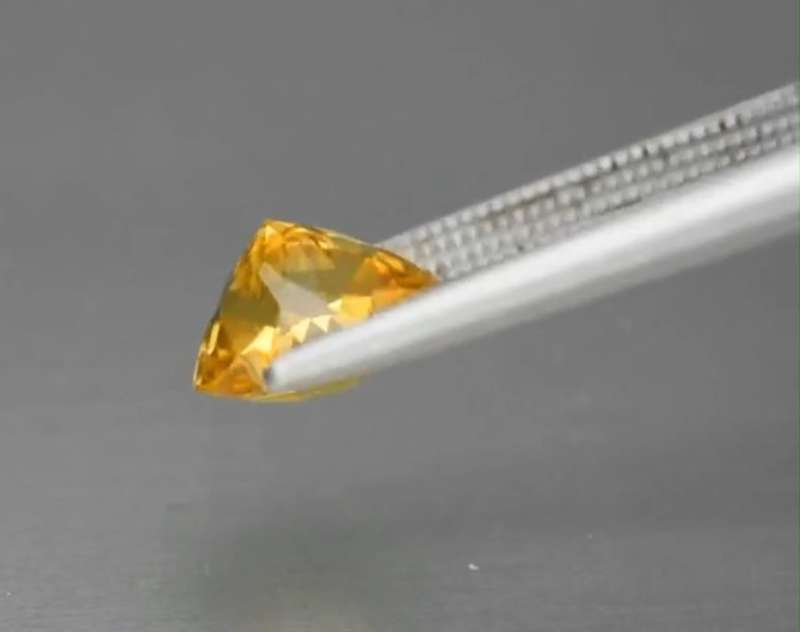1.58ct flower Cut Natural Yellow Quartz
