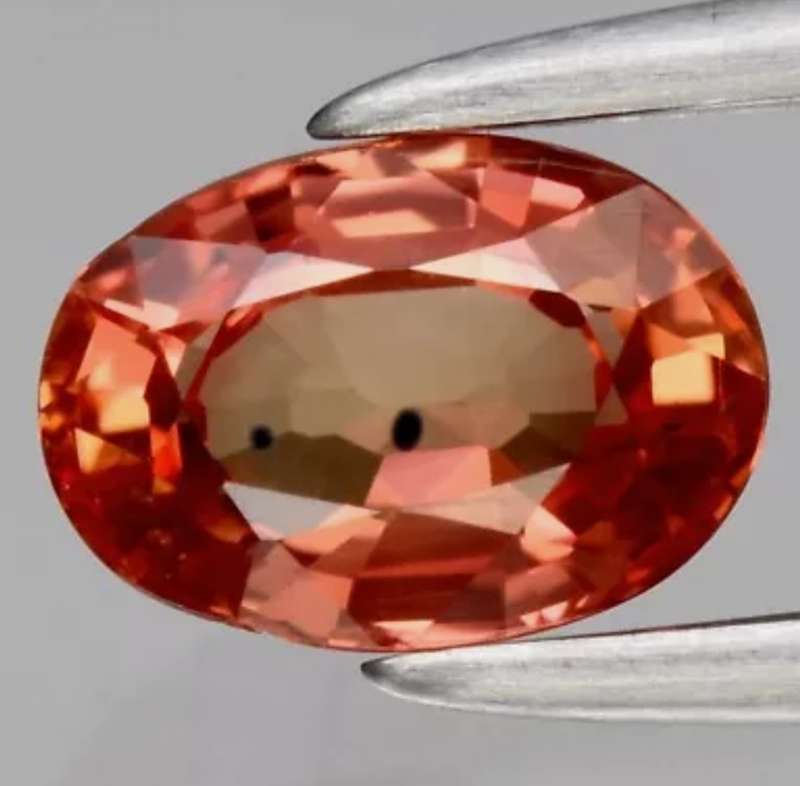 Oval Cut Natural Orange Sapphire