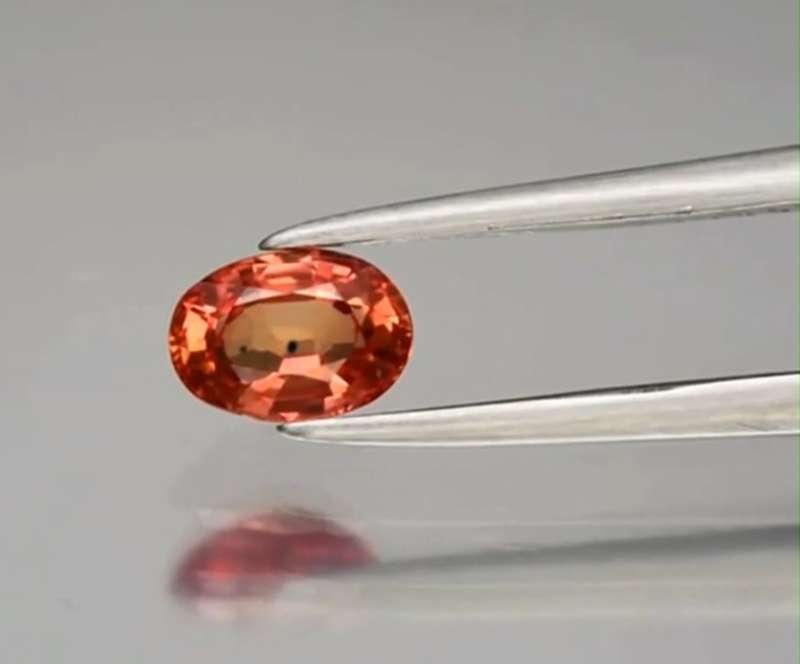 Oval Cut Natural Orange Sapphire