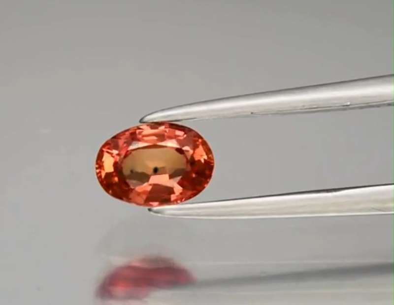 Oval Cut Natural Orange Sapphire