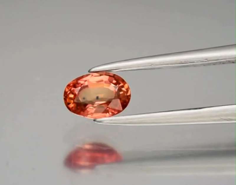 Oval Cut Natural Orange Sapphire
