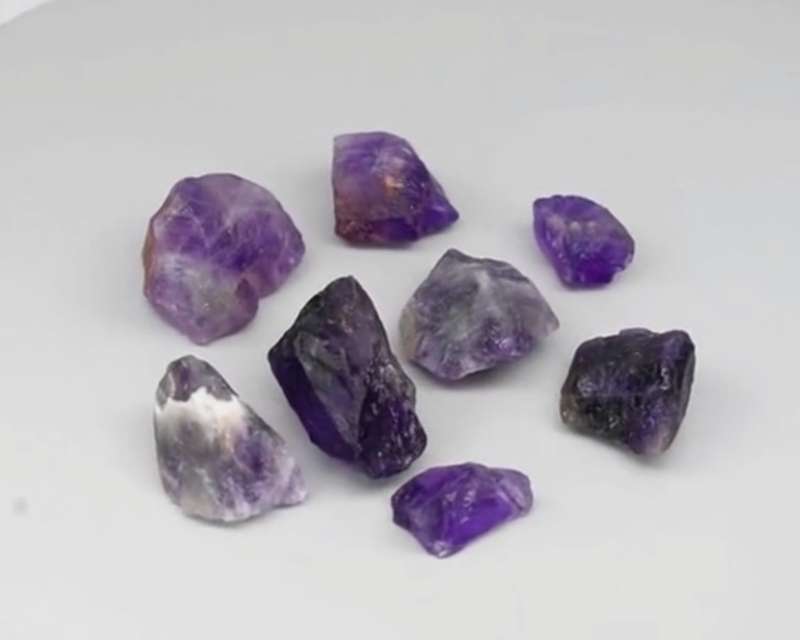 8 Piece Lot 94.92ct t.w Rough Natural Unheated Purple Amethyst