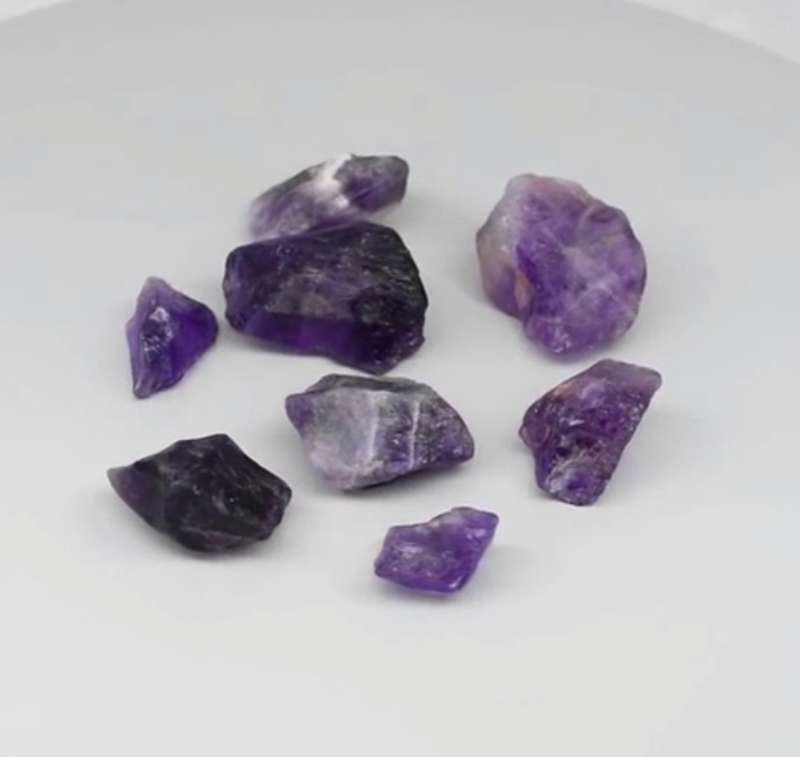 8 Piece Lot 94.92ct t.w Rough Natural Unheated Purple Amethyst