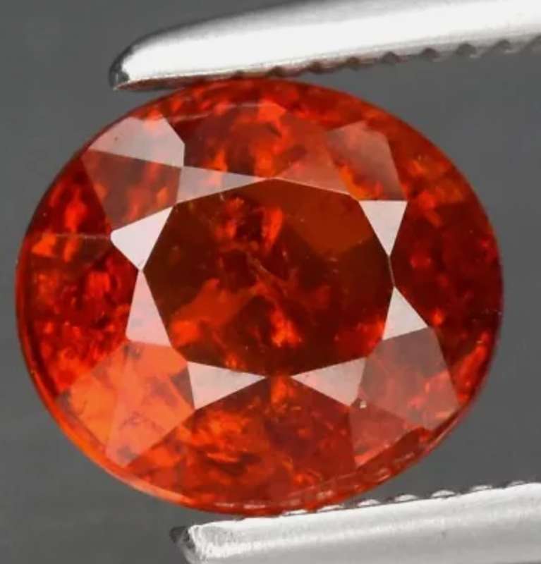 1.46ct Oval Cut Natural Orange Spessartite Garnet