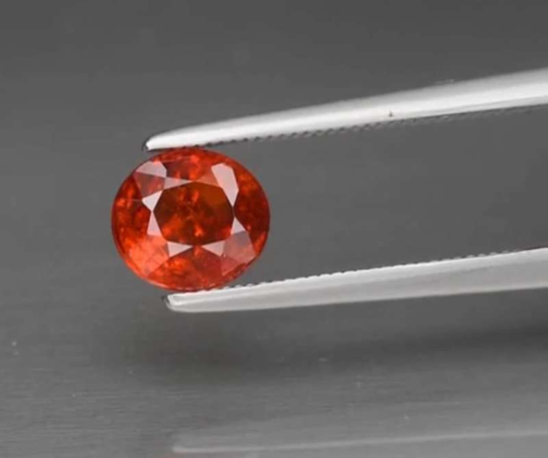 1.46ct Oval Cut Natural Orange Spessartite Garnet