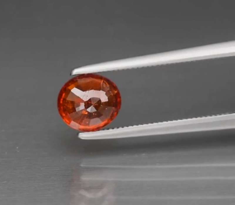 1.46ct Oval Cut Natural Orange Spessartite Garnet