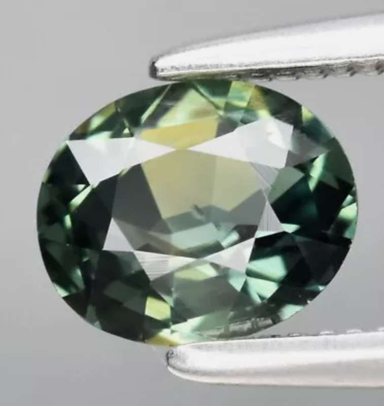 Oval Cut Natural Unheated Green Sapphire