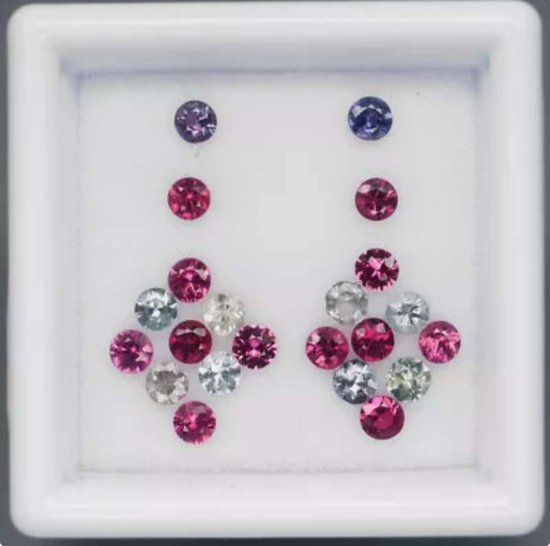 1.60ct t.w 22 Piece Lot Natural Round Cut Sapphire