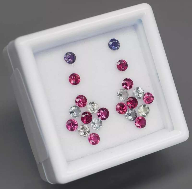 1.60ct t.w 22 Piece Lot Natural Round Cut Sapphire