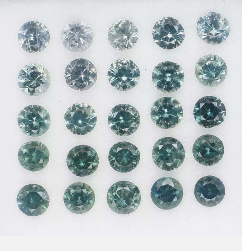 Natural Sapphire Lot 2.50ct t.w 25 pieces Round cut