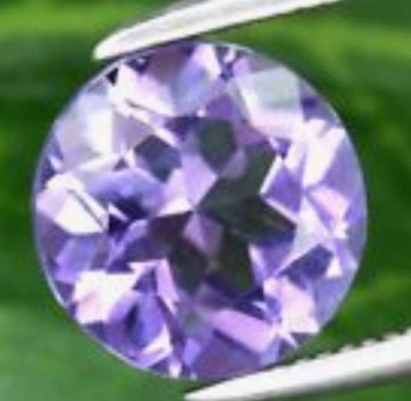 1.31ct  Round Cut Natural Purple Amethyst