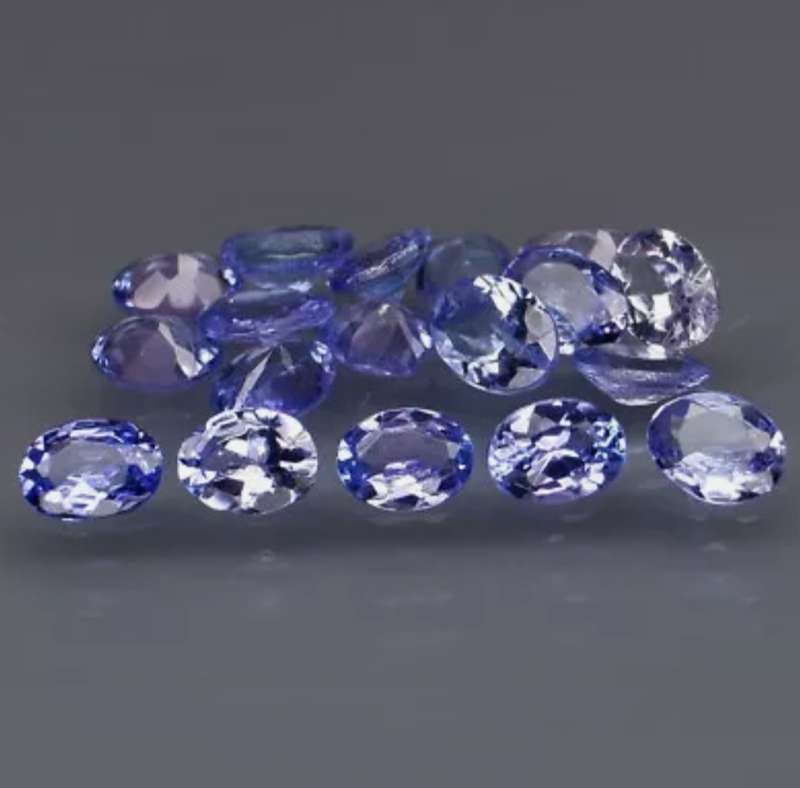 2.67ct t.w 18 Piece Lot Natural Oval Cut Purplish Blue Tanzanite - Your bid is for all 18 Pieces