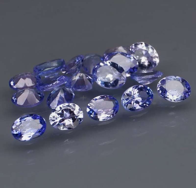 2.67ct t.w 18 Piece Lot Natural Oval Cut Purplish Blue Tanzanite - Your bid is for all 18 Pieces