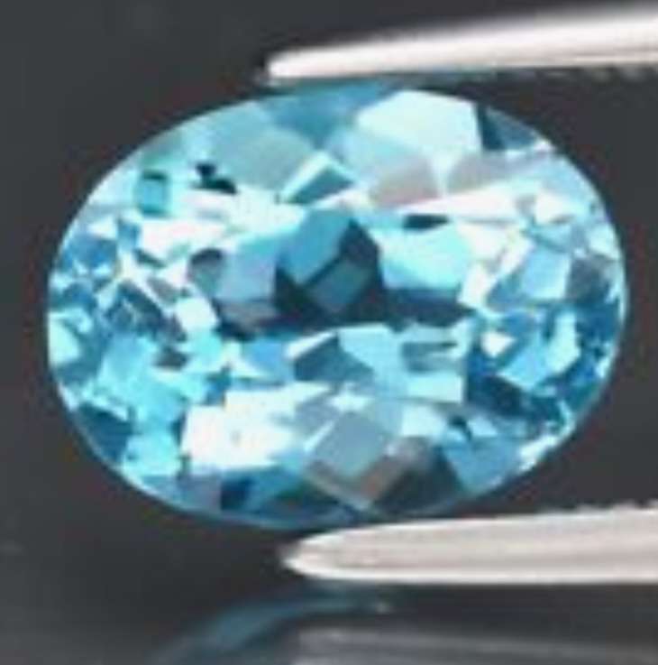 Stunning! Oval Cut Natural Swiss Blue Topaz