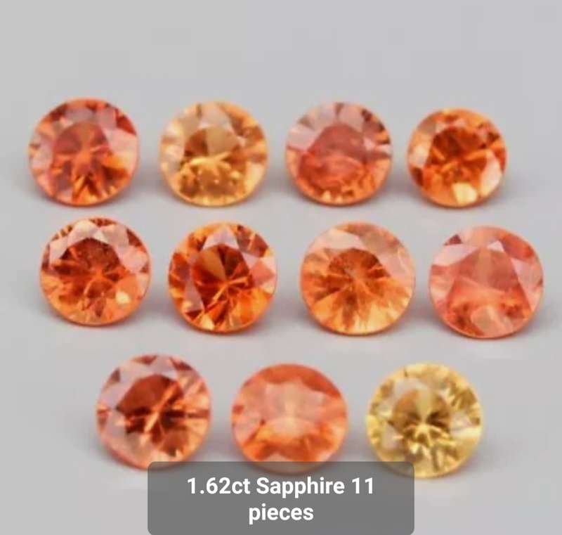 Sapphire Lot 1.62ct 11 pieces Natural Round cut