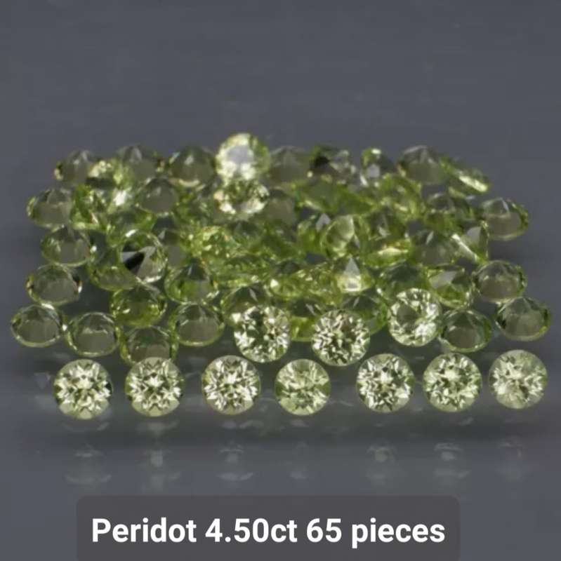 Peridot 65 piece Lot Natural Round Cut
