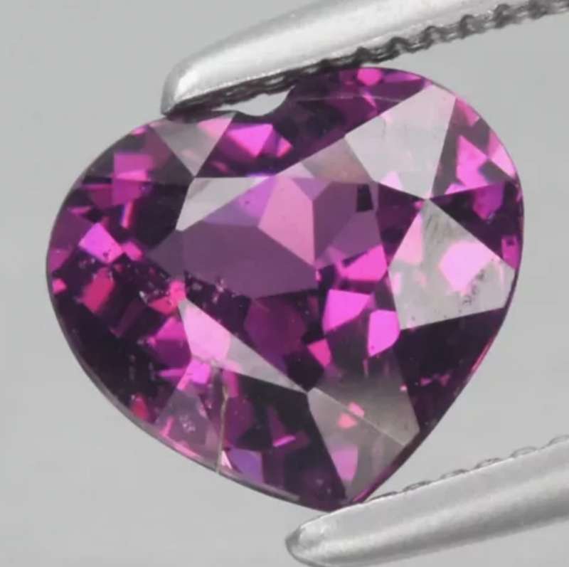 1.17ct Natural Heart Cut Rhodolite Garnet