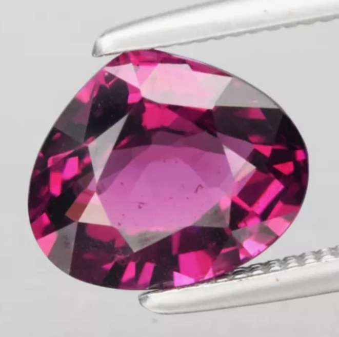 Beautiful 1.68ct Pear Cut Natural Pinkish Purple Rhodolite Garnet