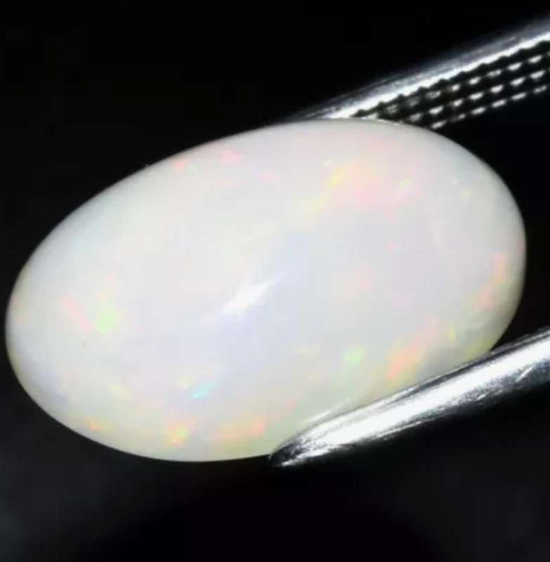 2.46ct Oval Cut Natural Play-of-Colour Crystal Opal