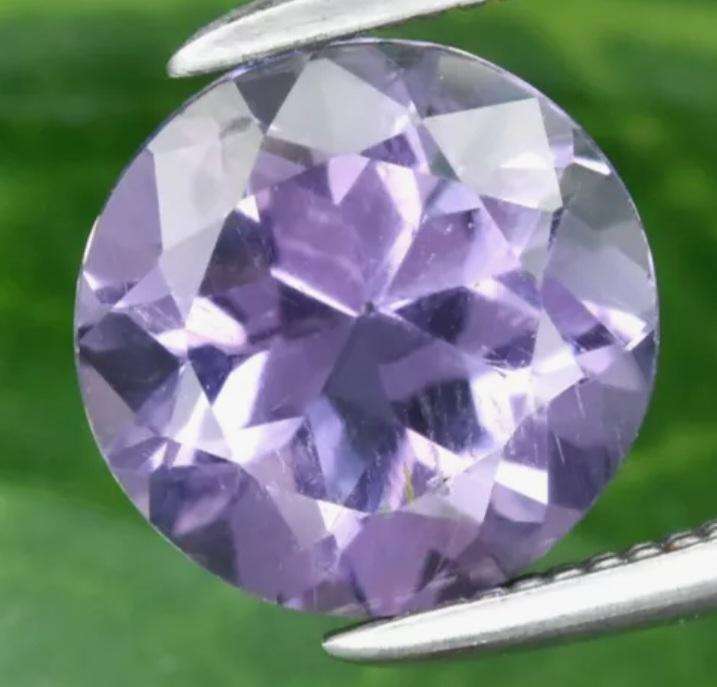 1.23ct  Round Cut Natural Purple Amethyst