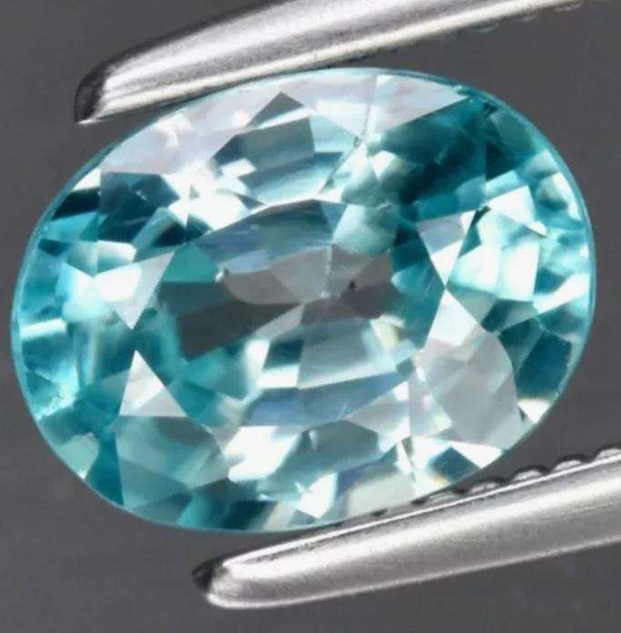 1.20ct Oval Cut Natural Blue Zircon