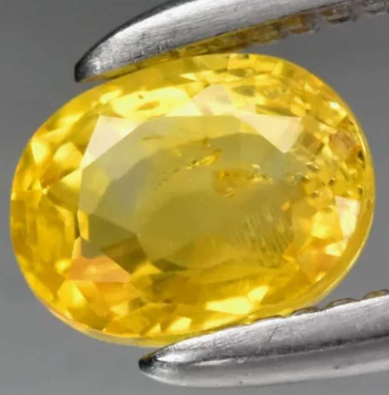Oval Cut Natural Yellow Sapphire