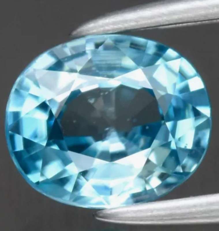 Oval Cut Natural Blue Zircon