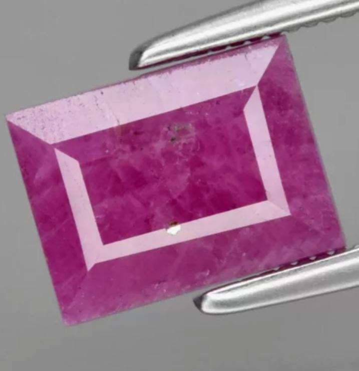 1.69ct Natural Baguette Cut Red Ruby