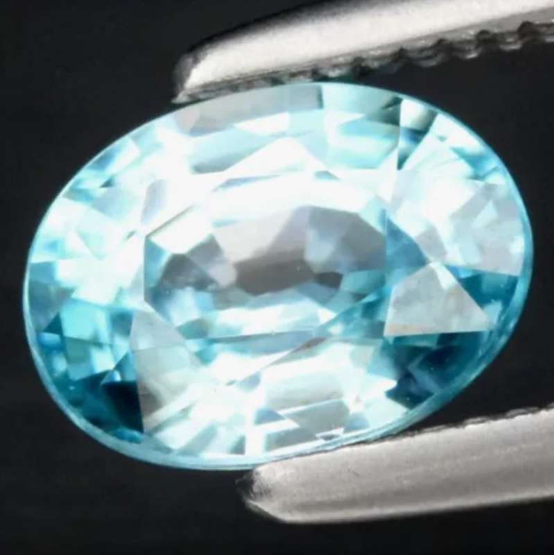 Oval Cut Natural Blue Zircon