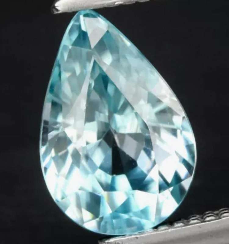 Pear Cut Natural Blue Zircon