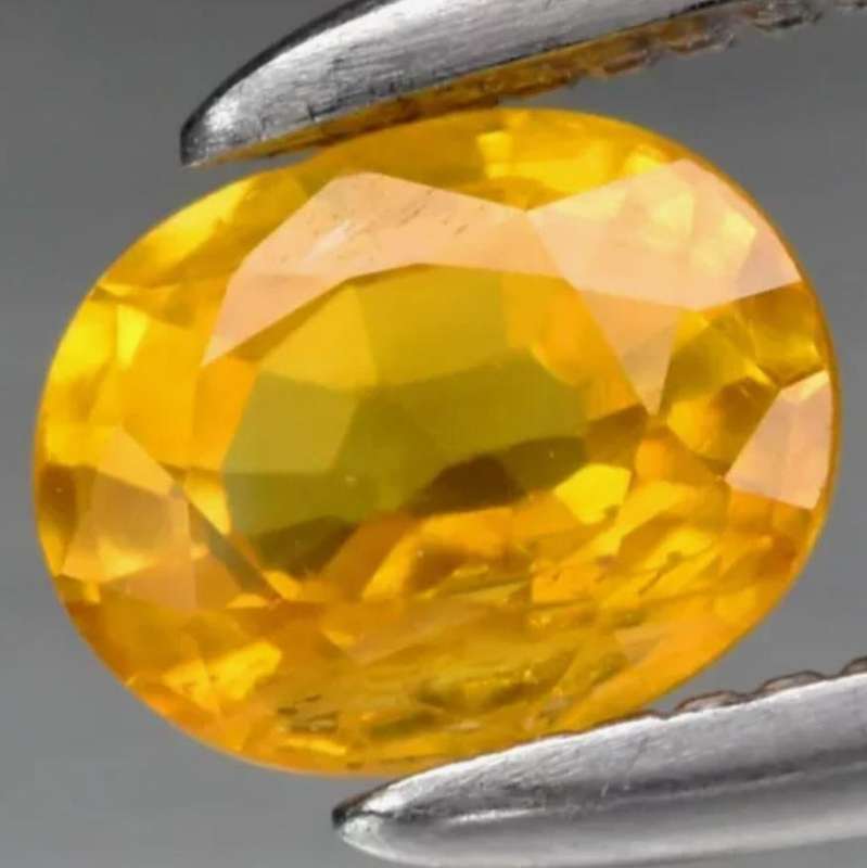 Oval Cut Natural Yellow Sapphire