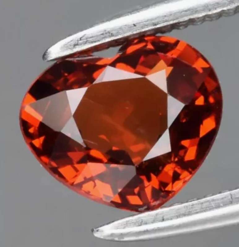 Beautiful Heart Cut Natural Orange Spessartite Garnet