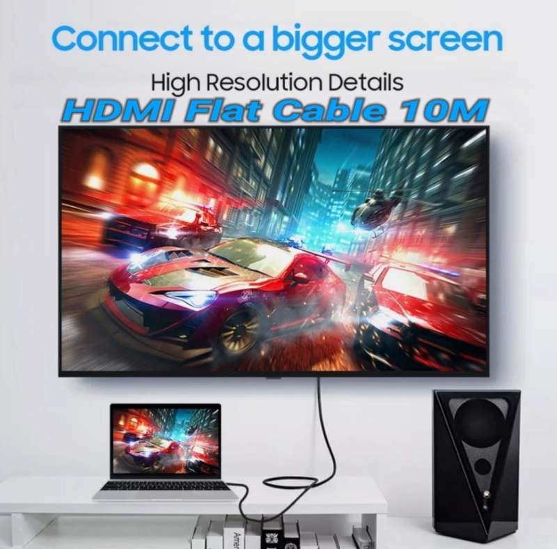 HDMI High Speed Flat Cable 10m
