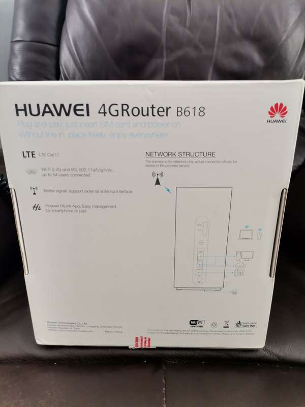 Huawei B618 4G/LTE 600 Mbps Mobile Wi-Fi Router - White