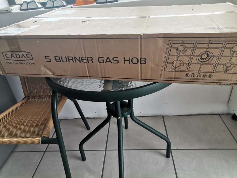 CADAC - 900mm Stainless Steel 5 Burner Gas Hob - Silver