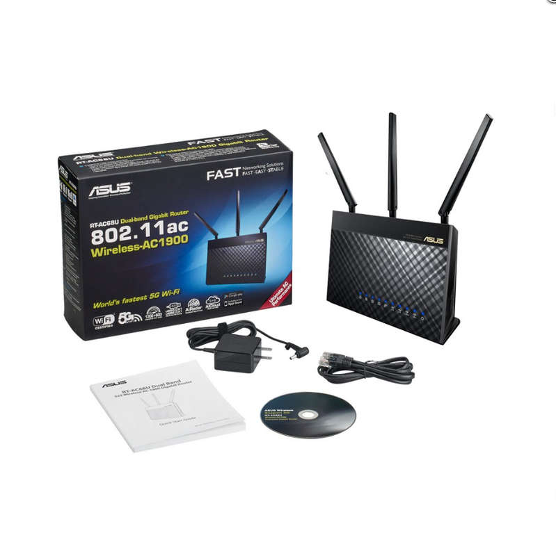 ASUS RT-AC68U AC1900 Dual Band 802.11n Gigabit Router