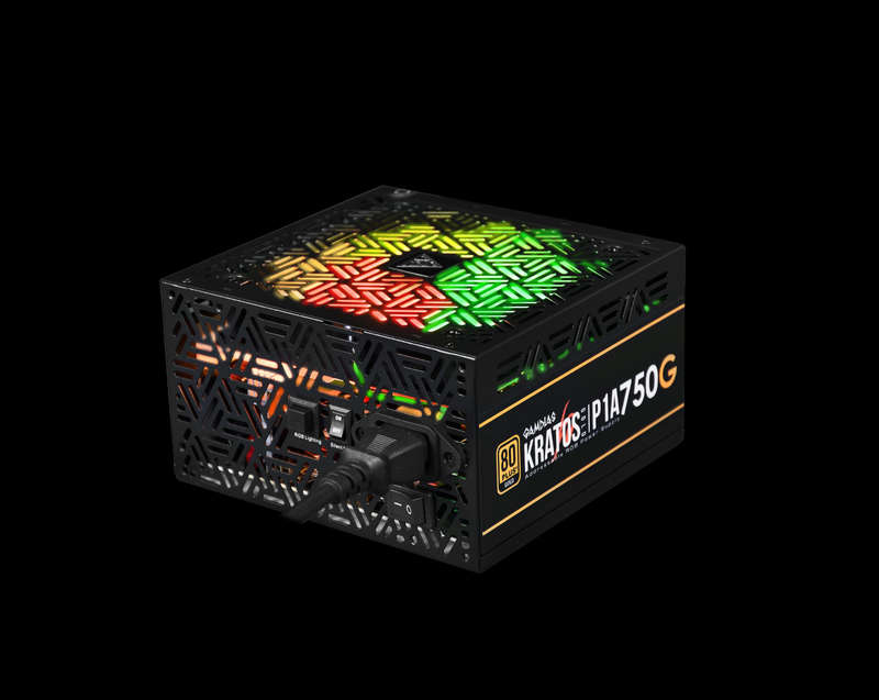 Gamdias KRATOS P1A-750G RGB 750W Power Supply 80 PLUS Gold Efficiency
