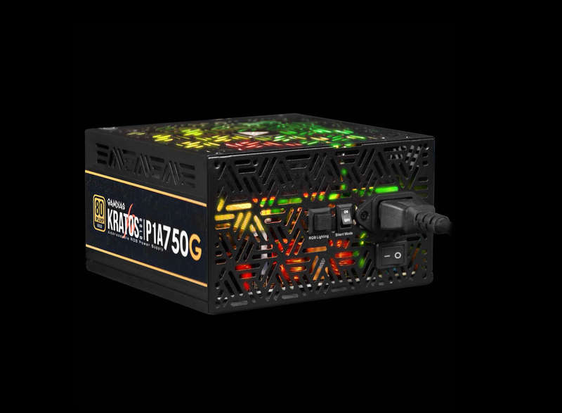Gamdias KRATOS P1A-750G RGB 750W Power Supply 80 PLUS Gold Efficiency