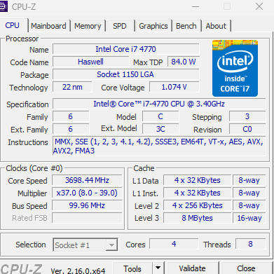 Intel I7 Gaming PC with RX 580 8GB GPU & 16GB RAM with Wifi&Bluetooth