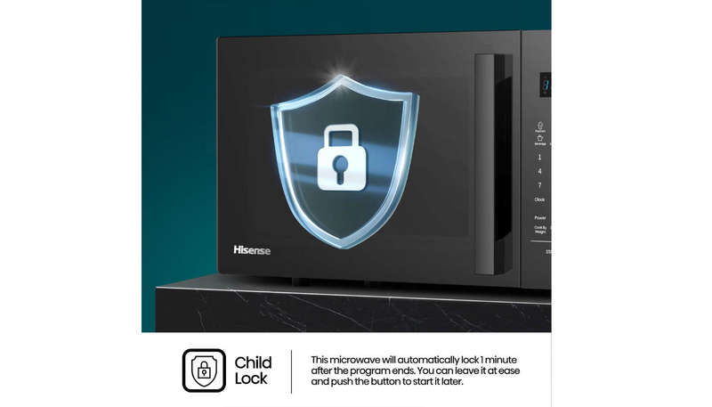 Hisense 28L 800W Electronic Microwave Oven with Handle - Black