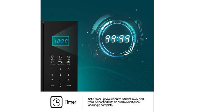 Hisense 28L 800W Electronic Microwave Oven with Handle - Black