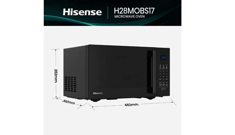 Hisense 28L 800W Electronic Microwave Oven with Handle - Black