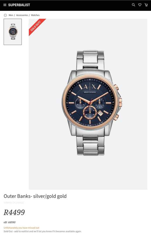 A|X Armani Exchange Men's Watch (AX2516)