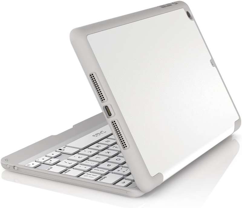 Zagg Folio Cover, Hinged Keyboard compatible with iPad Air2 -White (Second Generation) New